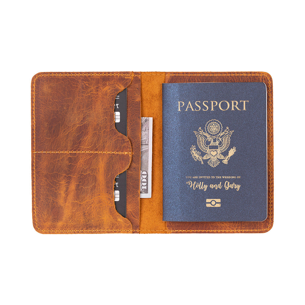 Nomera Handmade Personalized Leather Passport Wallet